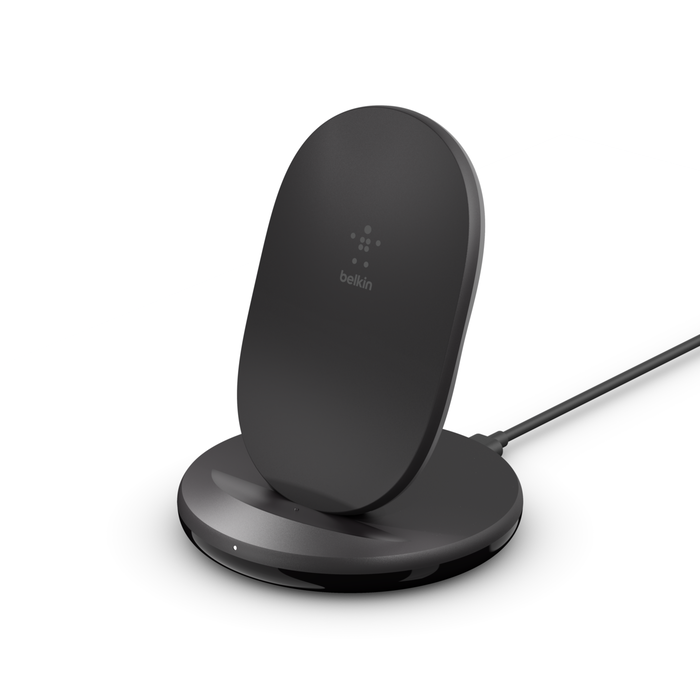 15W Wireless Charging Stand + QC 3.0 24W Wall Charger, Black, hi-res